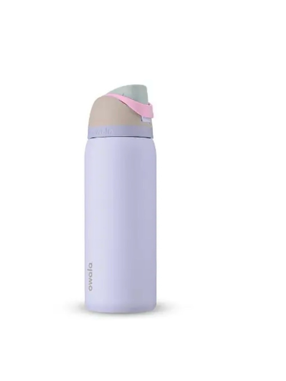 Lavender Travel Water Bottle with Pink Accent